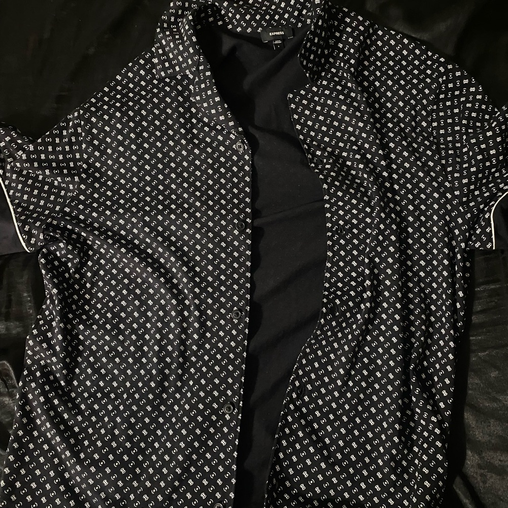Men's Black Patterned Jacket